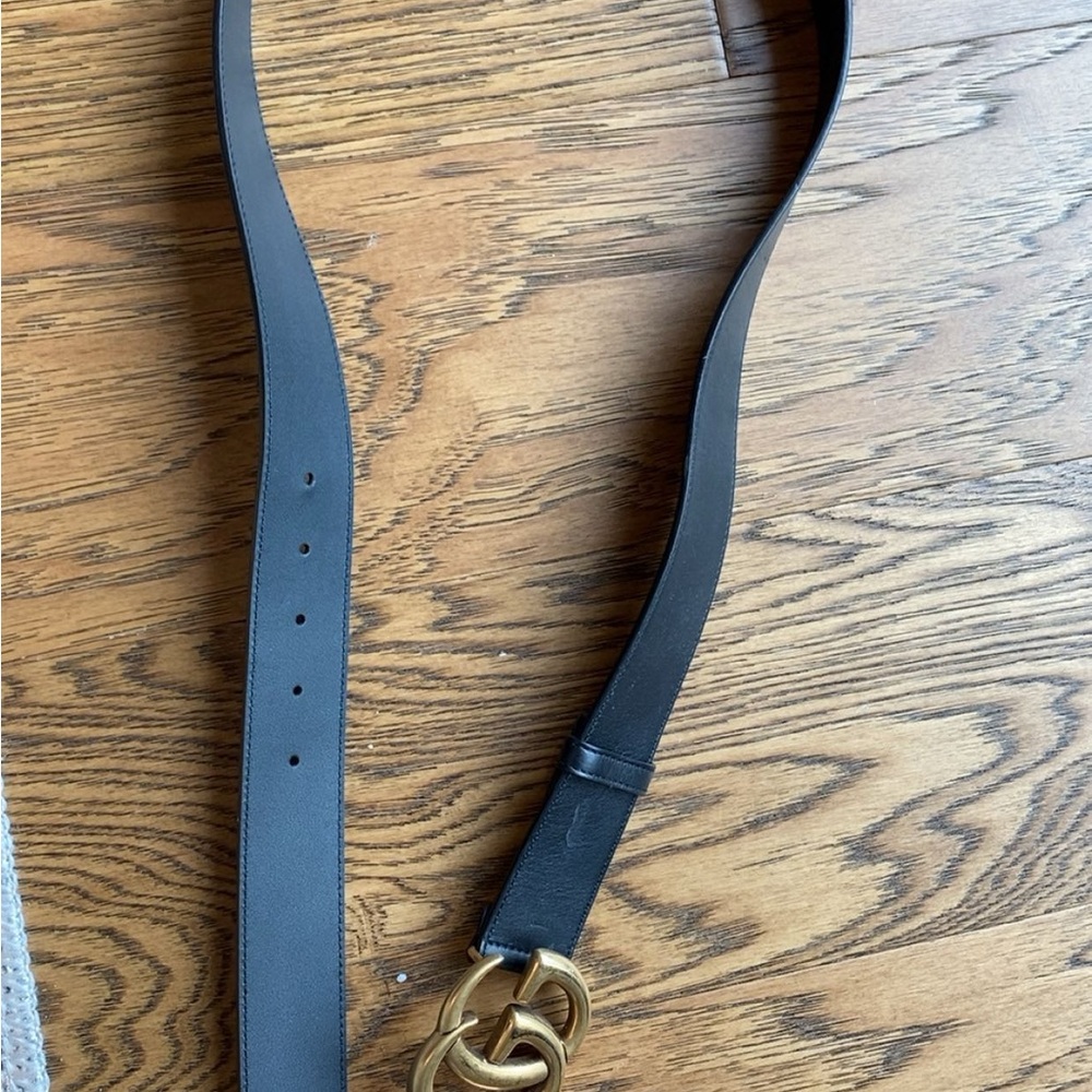 Gucci Black Leather Belt